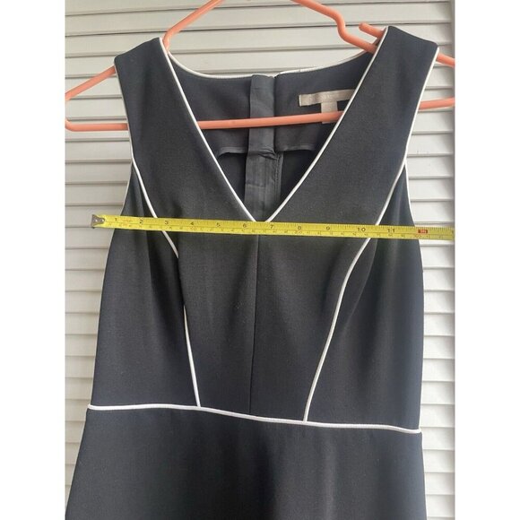 Banana Republic Tiered Black Ponte Fet-And-Flare Dress Women's Size 0 - Picture 5 of 10